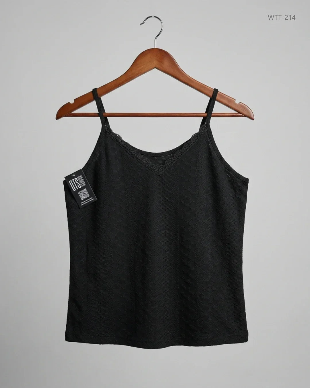 Shop Premium Womens Tank Top by Shein | Preloved Branded Clothes | Black Polyester | Womens | OTS Thrift Store Peshawar Pakistan