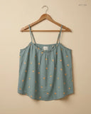 UK Imported secondhand Womens Tank Top - Time to Dream brand, Olive Viscose, Premium condition, for Womens - Online Thrift Store Islamabad Pakistan
